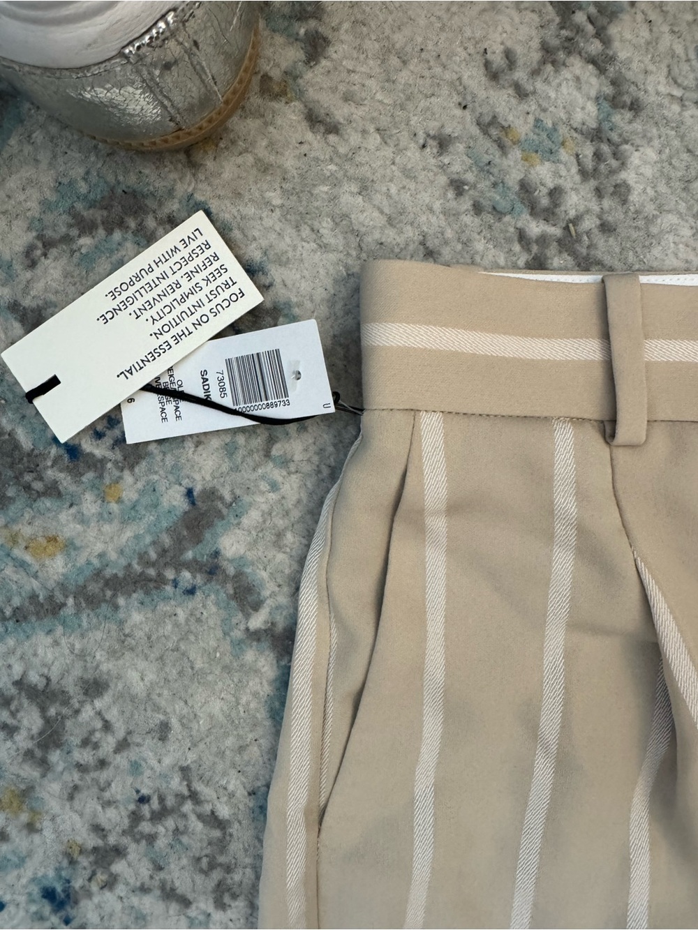 NWT Aritzia Babaton Sadiki trouser pants in stripes - Picture 3 of 4